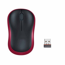 Optical Mouse Fit LOGITECH Black Red USB 2.4-GHz Mice Wireless M185
