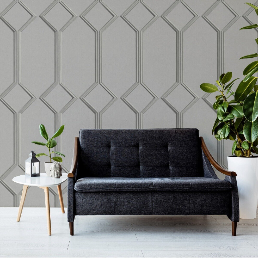 Alessia Panel Vinyl Wallpaper Beige Belgravia 218 8014573002189
