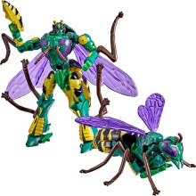 Transformers Generations War for Cybertron: Kingdom Deluxe WFC-K34 Waspinator Figur - För barn 8+, 5,5 tum