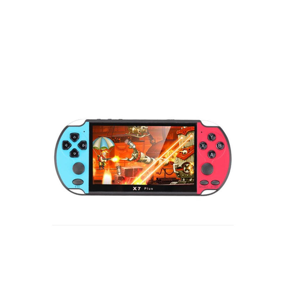 (X7 Plus 5.1'' ) Handheld Psp Game Console Player Portable Video Game Consoles Christmas Gift Red/Blue 7552103069697