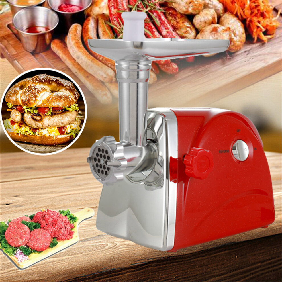 3000W Electric Meat Grinder Kitchen Food Sausage Mincer Stuffer Maker White