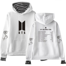 (#4 White 1-BTS 2018 World Tour, Tag XL=US M) Love Yourself KPOP BTS Bangtan Boys Sweatshirt Hoodie Pocket Sweater Unisex