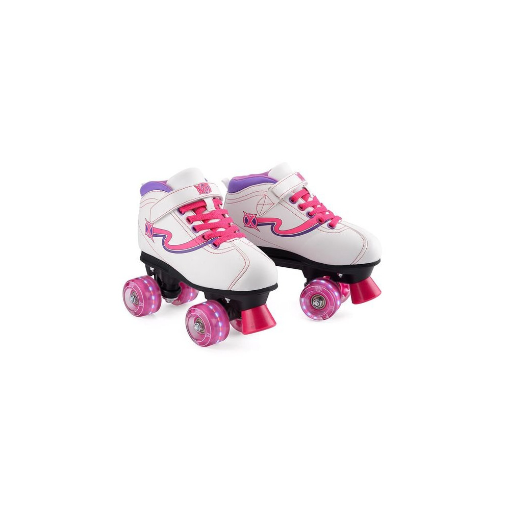 Xootz Disco Roller Skates with LED Wheels White Size 5