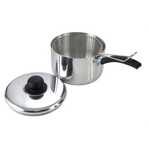 Polished Chip Pan and Lid 20cm