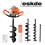 eSkde 52cc Petrol Earth Auger Post Hole Borer Ground Drill +3 Bits+Ext 2