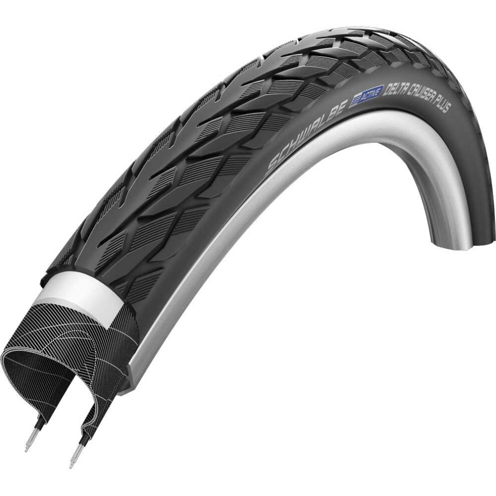 Schwalbe Delta Cruiser Plus P/Guard Tyres Black Reflective - 700 X 38C V2