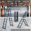 5.7M Aluminum Extension Ladder Multi-Purpose Portable with 2 Platform 1