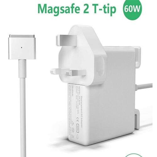 Adapter Charger Fit Apple MagSafe 2 for MacBook Pro 60W T-Shape White