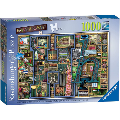 Ravensburger Jigsaw Puzzle - AWESOME ALPHABET - H is for... - 1000 Pieces