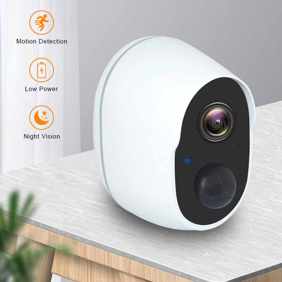 1080P Wifi Hd Security Wireless Powered Rechargeable Battery Cam 7632472463965