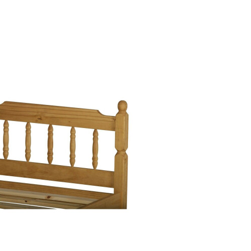 4FT Small Double Colonial Spindle Bed Frame Waxed Pine 2