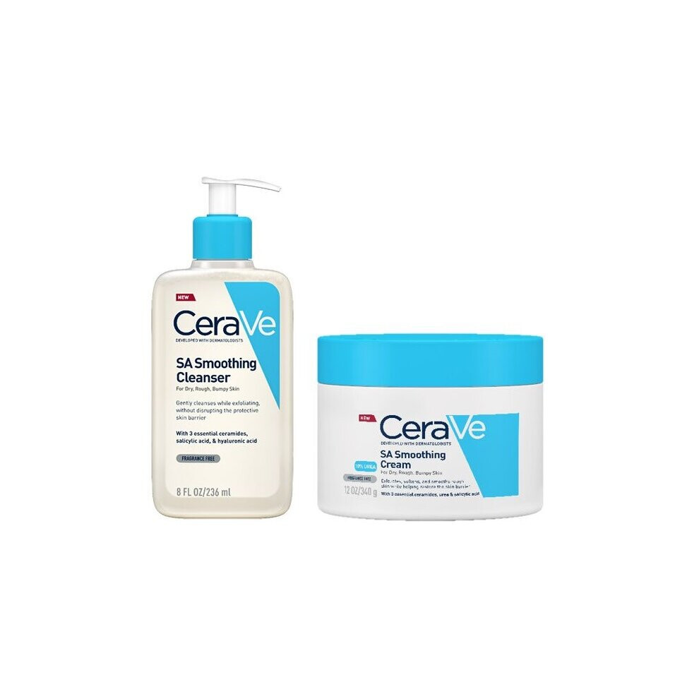 Cerave Cream Sa Smoothing Cleanser 236Ml + Sa Smoothing 340G