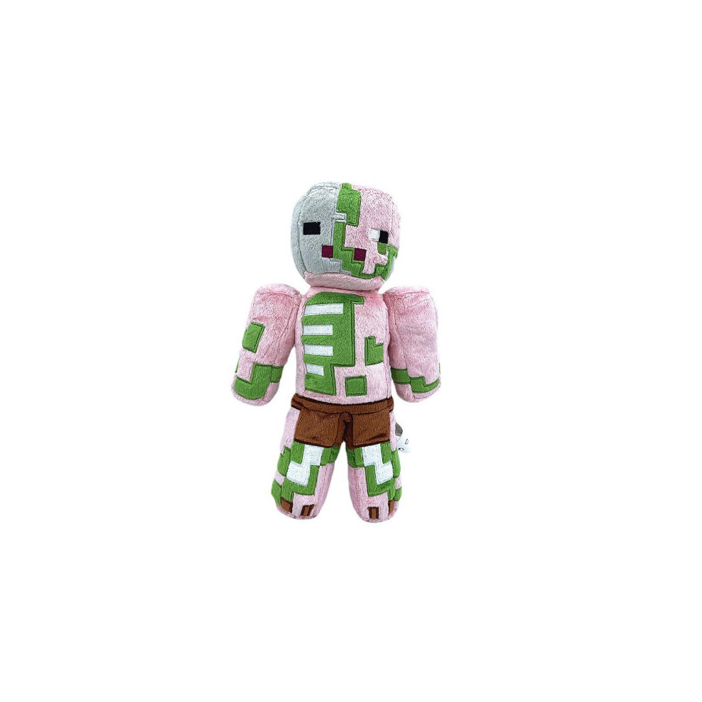 ( Zombie Pigman 30Cm) Minecraft Plush Toy Pixel Doll Soft Plush Kids Gift Pink