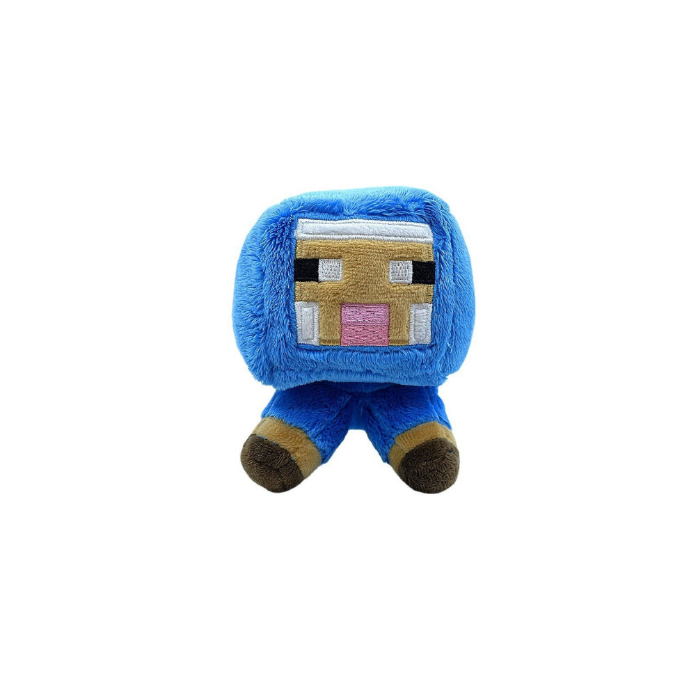 ( Sheep 18Cm) Minecraft Plush Toy Pixel Doll Soft Plush Kids Gift Blue
