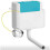 Dual Flush Concealed Toilet Cistern for Back to Wall Units 6/4 Ltr Front Access Chrome Button 1