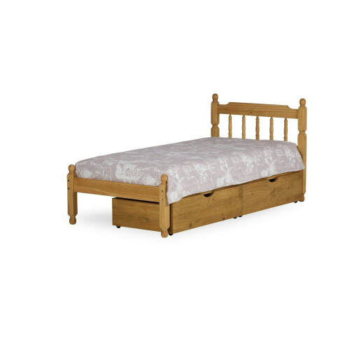 3FT Single  Waxed Pine Colonial Spindle Bed Frame 1