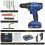 21V Cordless  impact Drill  Screwdriver Kit Built in Hammer and Magnet 6