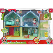 Cocomelon Deluxe Family House Playset with 7 Sounds (Skidamarink Clip) & Clean Up Song, Doubles as Storage Holder