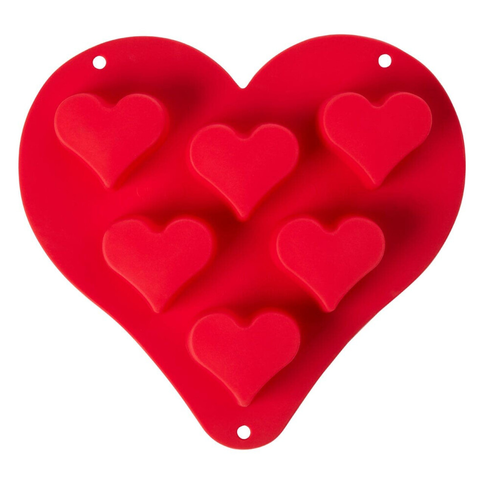 Vibrant Red Heart-Shaped Baking Mould,High-Quality Silicone Cake Shaper,Non-Stick Heart Shape Baking Tool