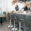 2X Grey PU Leather Swivel Comfortable Bar Stools Kitchen Chairs, Best 7