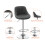 2X Grey PU Leather Swivel Comfortable Bar Stools Kitchen Chairs, Best 3