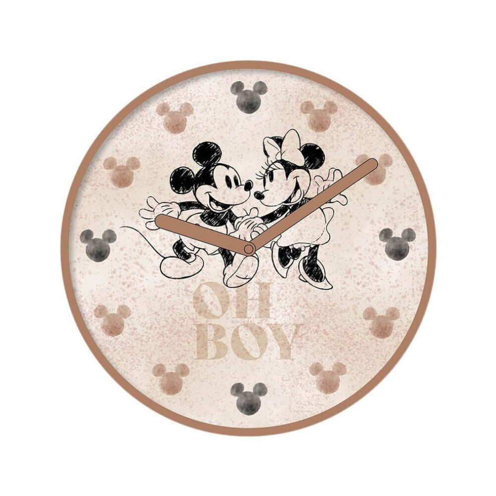 Mickey and Minnie Mouse Blush Wall Clock