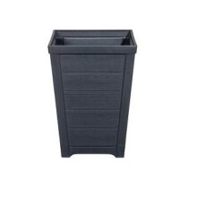 31cm Taper Low Plastic Planter Anthracite