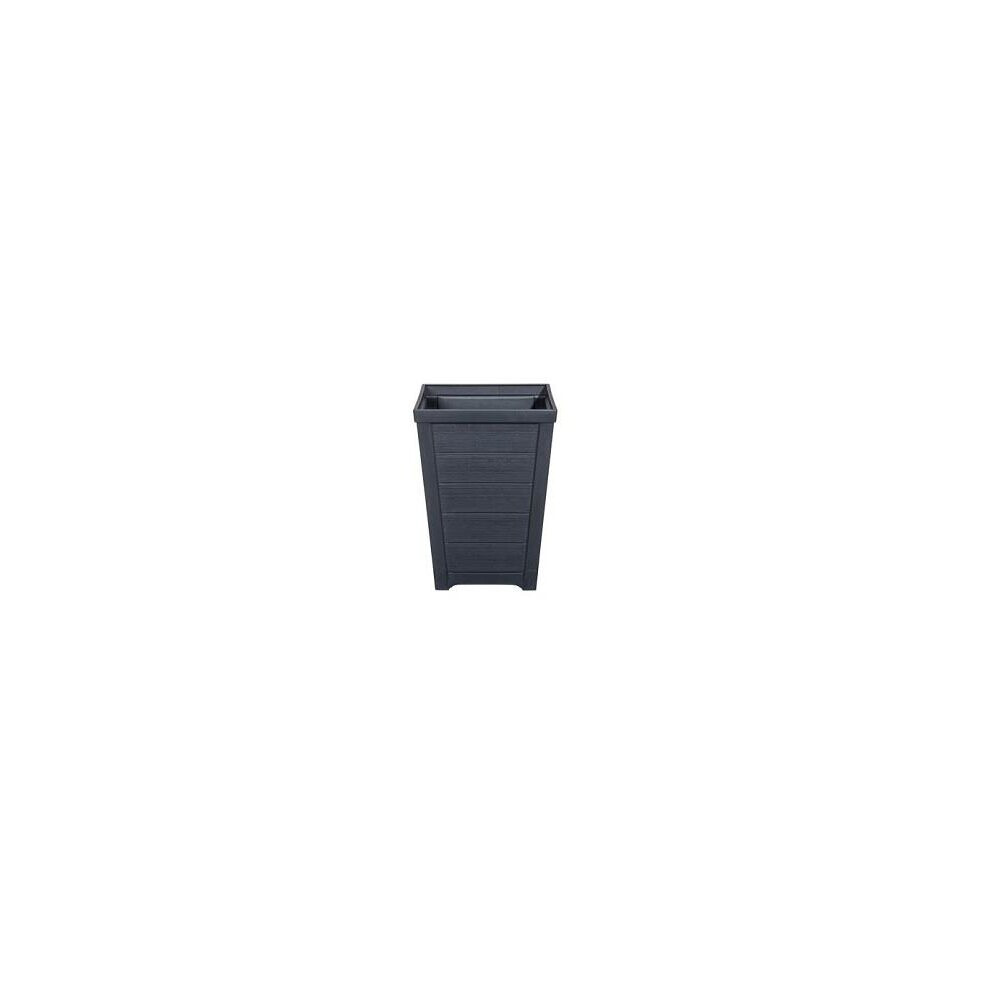 31cm Taper Low Plastic Planter Anthracite