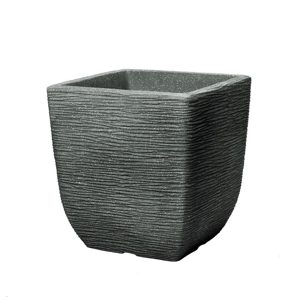 38cm Cotswold Square Planter Marble Green