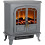 Warmlite Wingham 2KW Electric Double Door Fire Stove, Grey 10