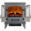 Warmlite Wingham 2KW Electric Double Door Fire Stove, Grey 7