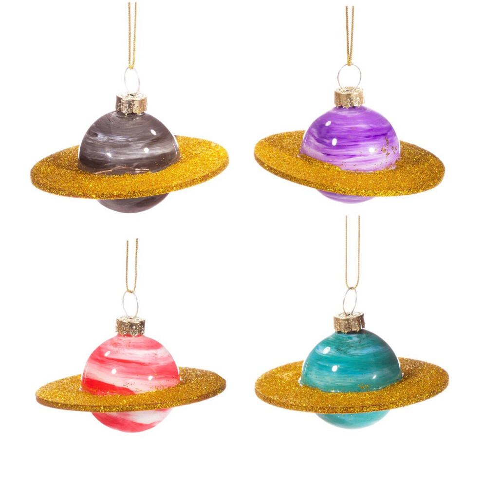 Widdop And Co. Mini Planets Shaped Bauble (Set Of 4)
