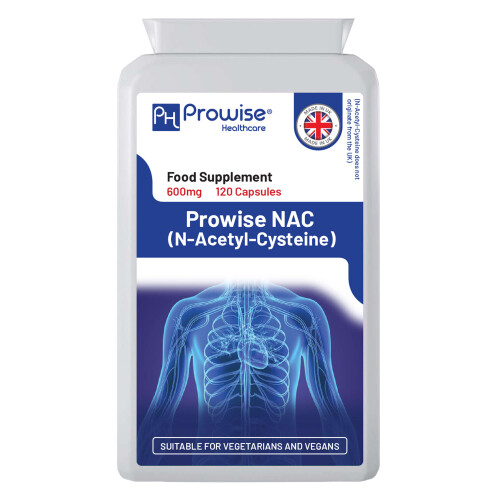 N-Acetyl- Cysteine 600mg 120 Capsules UK Made GMP Guaranteed Quality Suitable for Vegetarians and Vegans