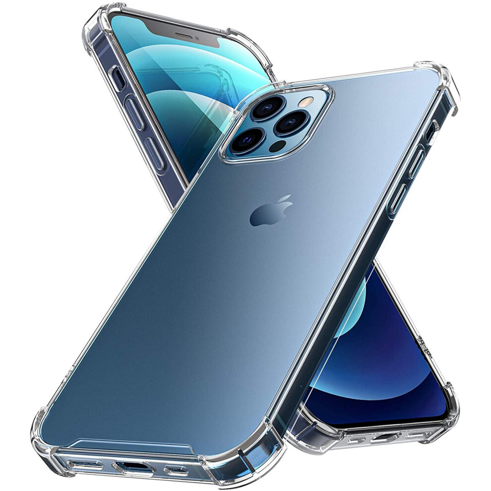 (For Apple Iphone 13 ) Case For Iphone 13 Pro Max (Mini) Shockproof Cover Gel Silicone Bumper Edge Clear