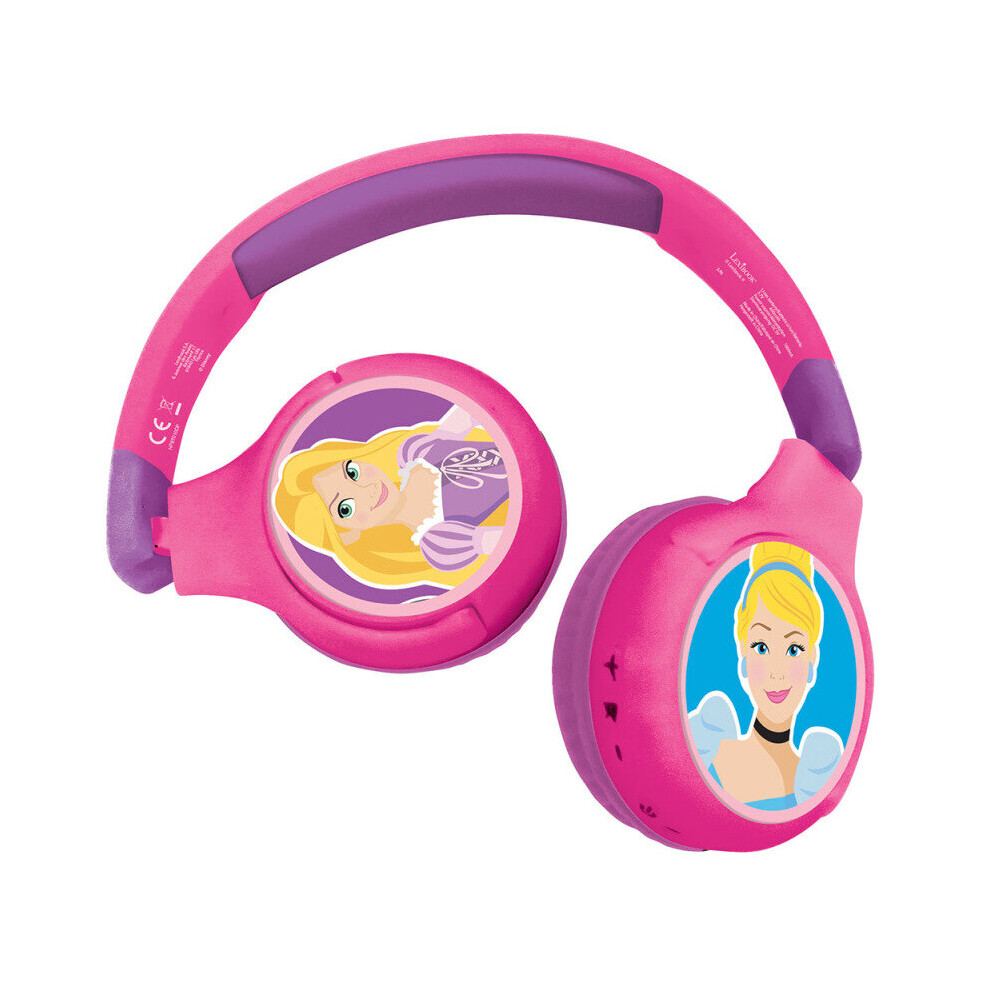 Lexibook 2-In-1 Princess Bluetooth Headphones | Wireless & Wired 3380743086842
