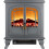 Warmlite Wingham 2KW Electric Double Door Fire Stove, Grey 1