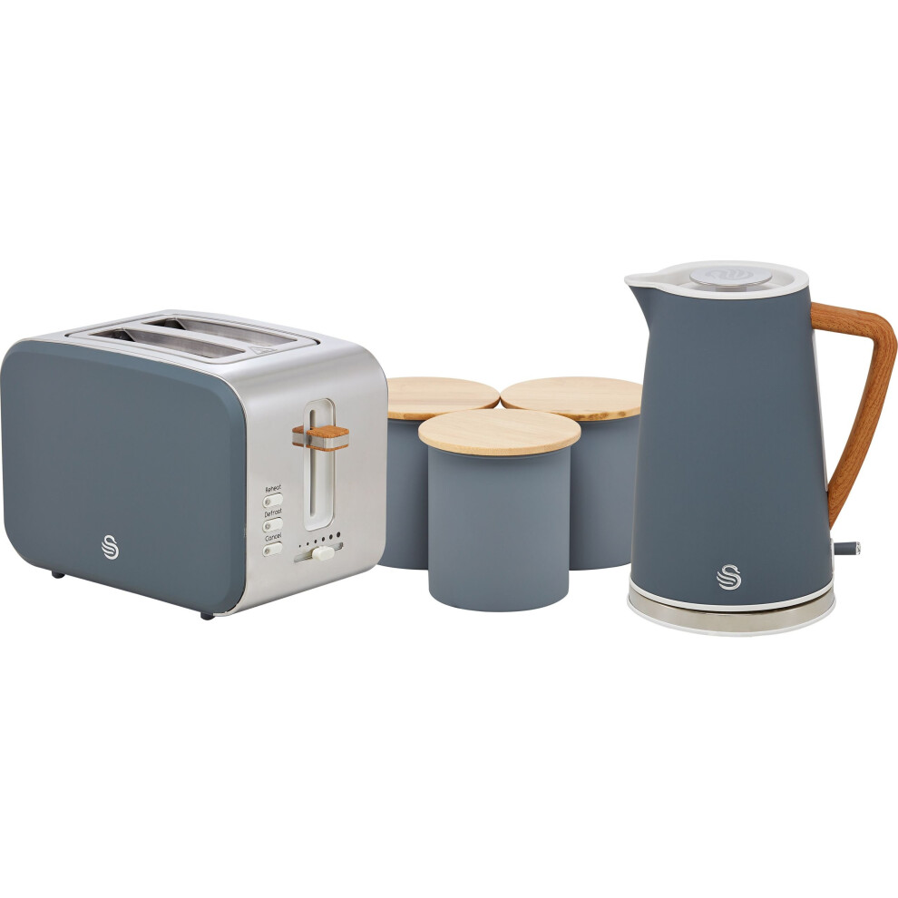 Swan Nordic STRP3025GRYN Kettle And Toaster Set - Grey-image-OPC-P7QWTYX-NEW