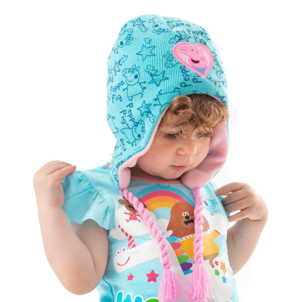 (Blue, 54cm) Peppa Pig Hats Girls Kids Style Options TV Show Winter Beanies