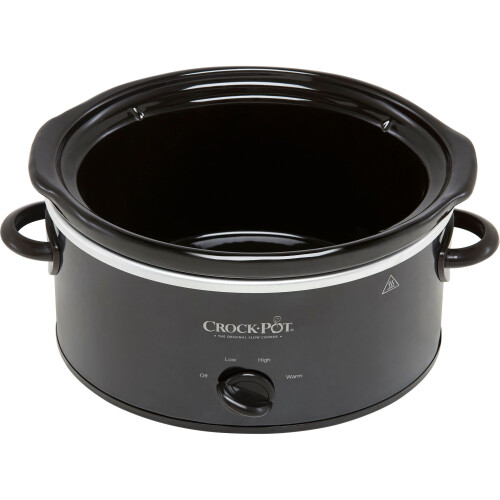 Crockpot CSC078 Slow Cooker Removable Easy Clean Ceramic Bowl 3.7L Slow Cooker Black