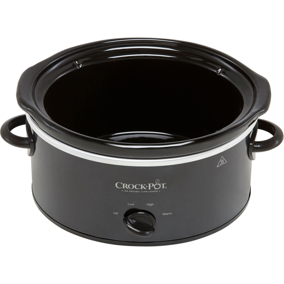 Crock-Pot Csc078 Slow Cooker Removable Easy Clean Ceramic Bowl 3.7L Slow Cooker Black