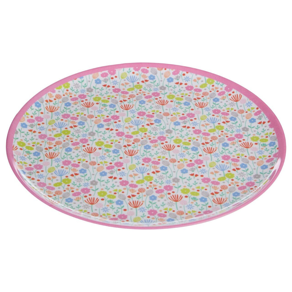 Floral Design Casey Dinner Plate, Curved Contemporary Breakfast Plate, Functional Breakfast Dinner Plate