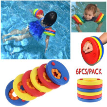 6PCS Adjustable EVA Foam Inflatable Pool Float Board Baby Swimming Circles Ring