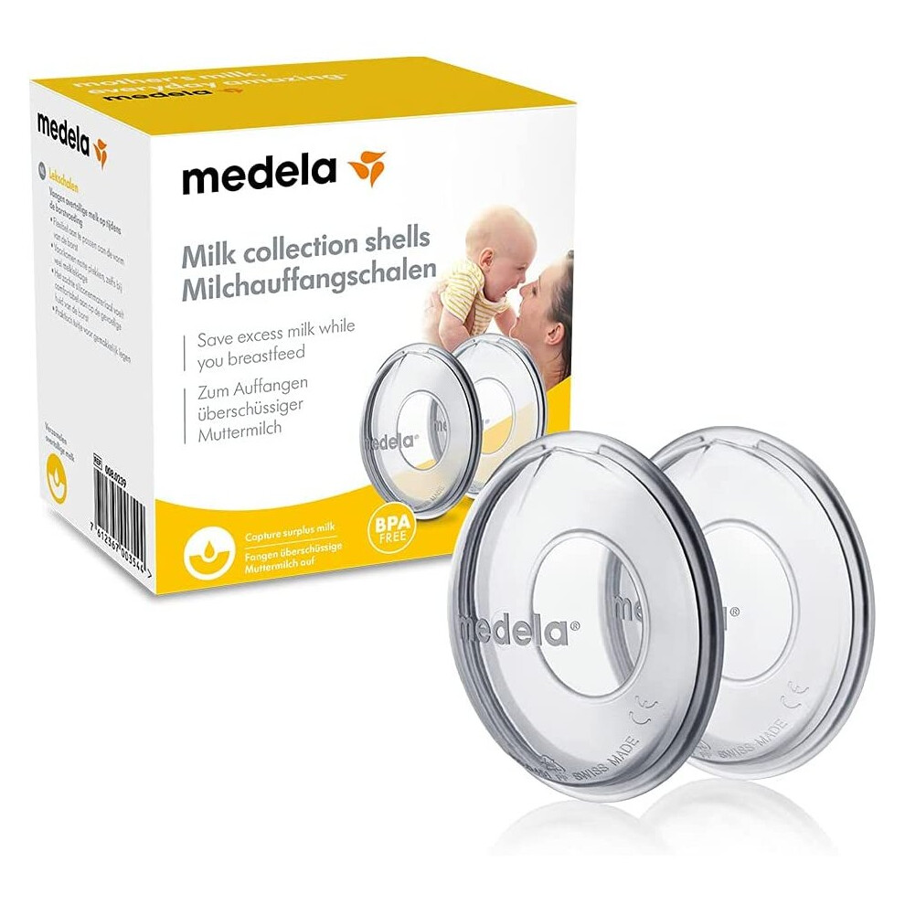 Medela Breast Milk Collector Shells, Silicone Breastmilk Collection Nipple Shells, Pack of 2