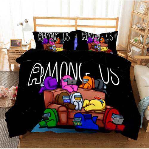 (Pattern 23, Single) Among us Bedding Single Double King Duvet Cover