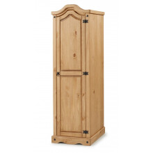 Corona 1 Door Arch Top Wardrobe Single Robe Solid Pine Wood