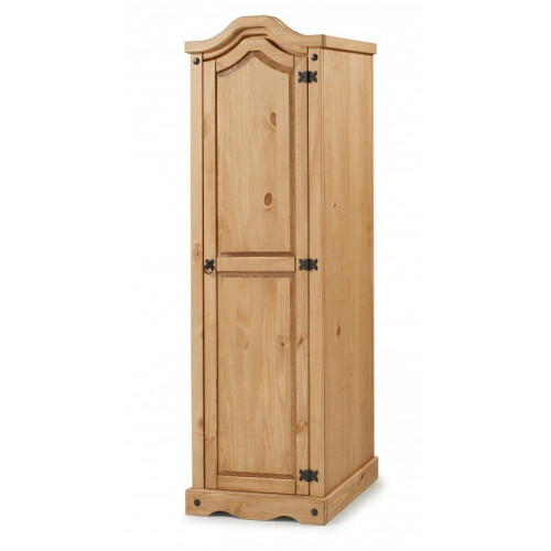 Mercers Furniture Corona 1 Door Arch Top Wardrobe Single Robe Solid Pine Wood