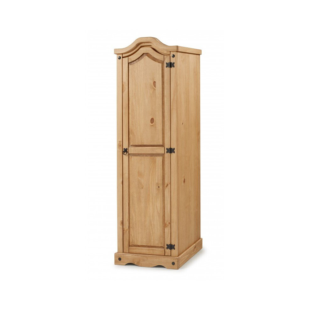 Corona 1 Door Arch Top Wardrobe Solid Pine Bedroom Furniture