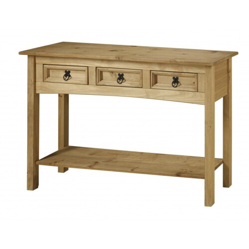 Mercers Furniture Corona 3 Drawer Console Table Solid Pine Furniture 1