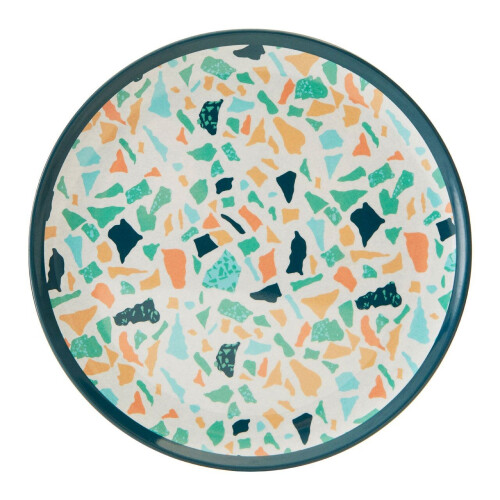 Premier Housewares Assorted Terrazzo Side Plate, Durably Constructed Round Plate, Patterned Plate, Sturdy Picnic Plate