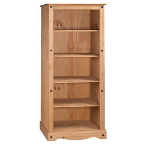 Mercers Furniture Corona Large Bookcase Solid Wood Pine Wooden Open Shelving 1